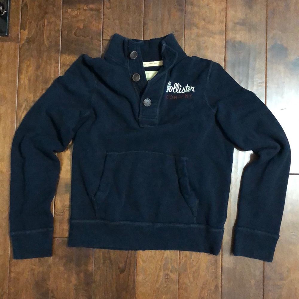 Hollister Collared Fleece Pullover (XL)